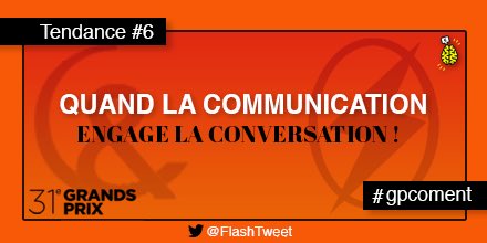 FlashTweet's tweet photo. 🏆Être conversationnel, c'est l'avenir ! #BigUp @Inria qui réinvente le rapport annuel avec son #chatbot, @SNCF pour sa #SocialRoom, Prix du dispositif #SocialMedia, @AXAFrance prix de l'#EcosystemeDigital, & @LVMH prix #RH et marque employeur👏 #gocoment @CometEntreprise https://t.co/W1ql7IJPBe