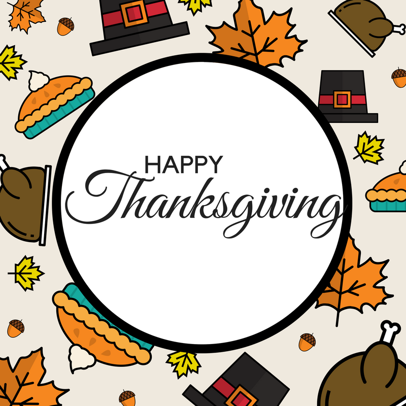 We hope your Thanksgiving is a relaxing day with great food and family!