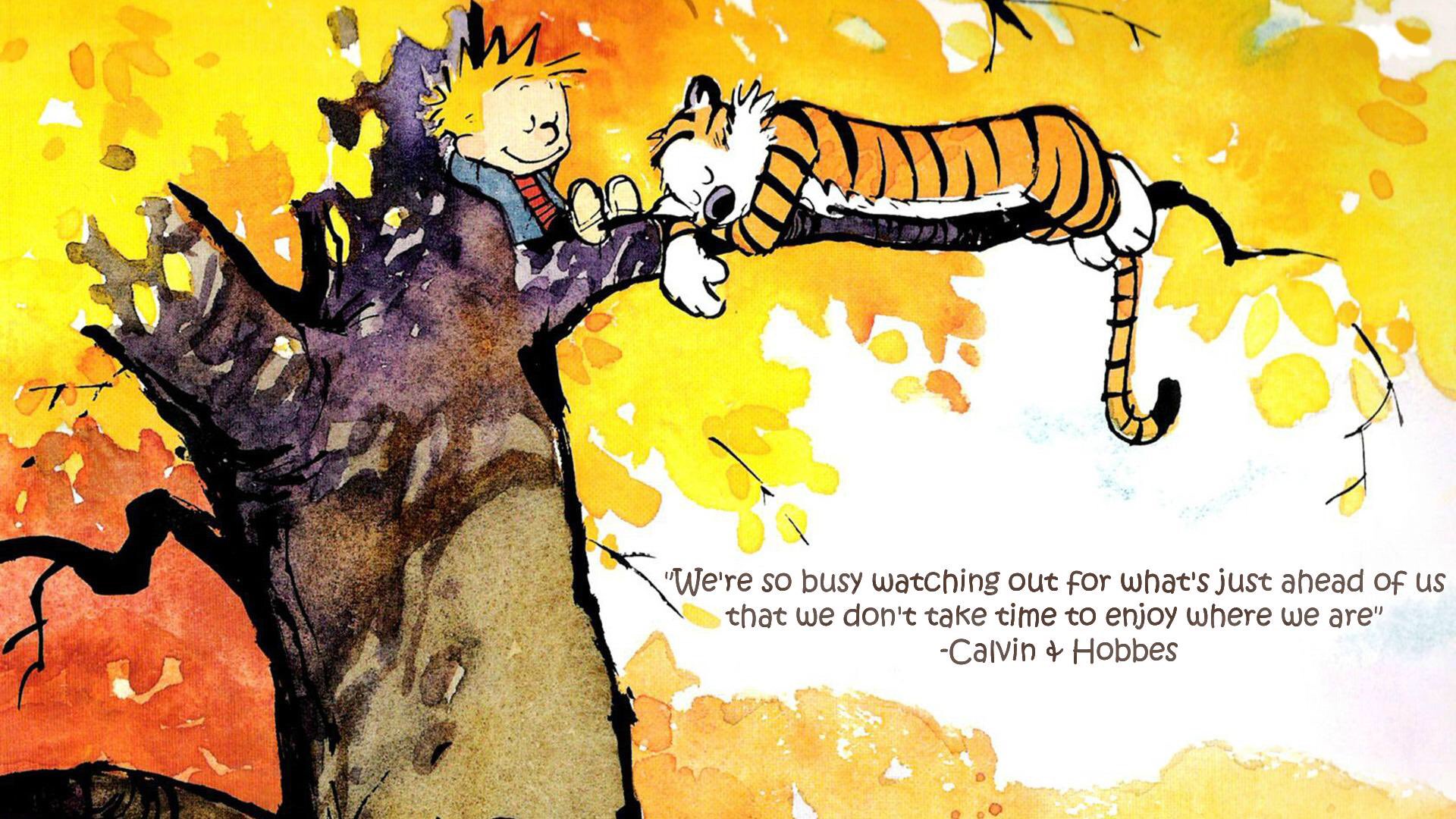 Calvin and Hobbes on Twitter: "Take the time to slow down, relax and