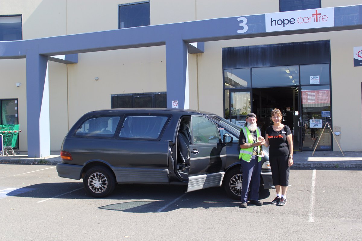 HopeCentreIFH's tweet photo. We have kindly had a Toyota Tarago donated to us, which we have donated to Bill Stevens who has been faithfully serving at the Hope Centre and was without a car and has been walking here everyday. https://t.co/5B8JGofb2Z