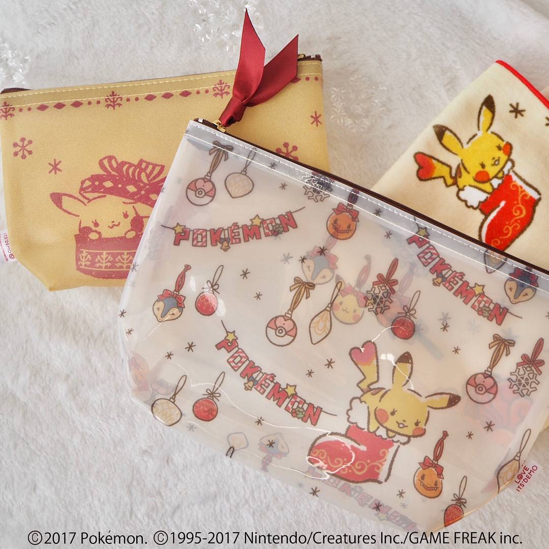 冬のトラベルは #ポケモン をつれて💕洗面所まわりでも #ビニルポーチ