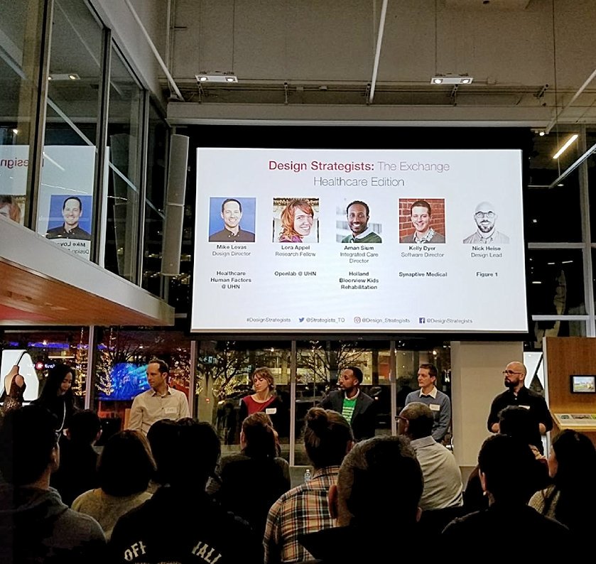 C0NRADF's tweet photo. Learning about technological advancements in healthcare from  industry leaders #healthcarehumanfactors #openlab #bloorviewkidsrehab #synaptivemedical https://t.co/9yyV6bAlqT
