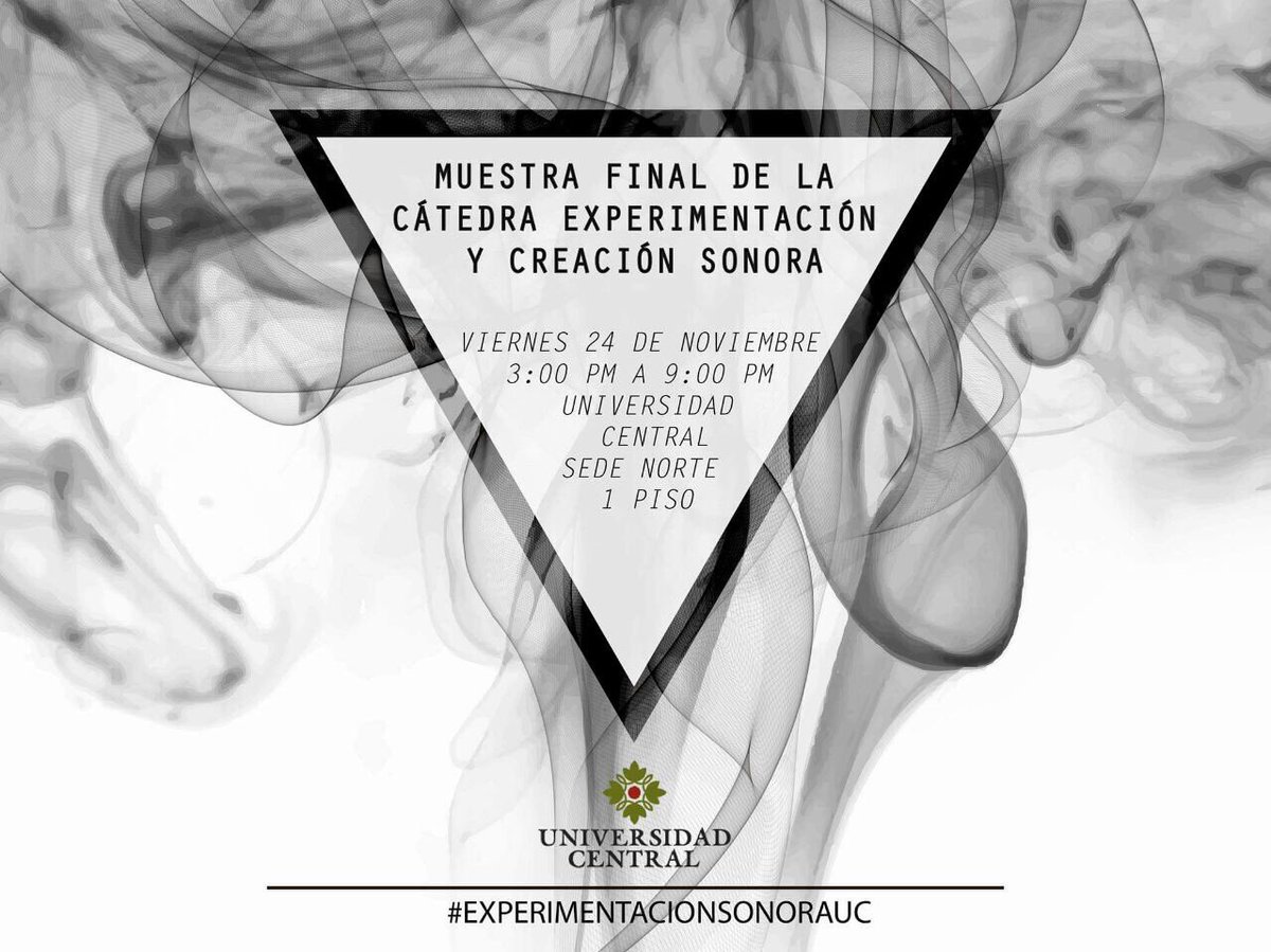 #mañana en la <a href="/ucentralbogota/">Universidad Central</a> sede norte la muestra de cierre de semestre en #ExperimentaciónSonoraUC