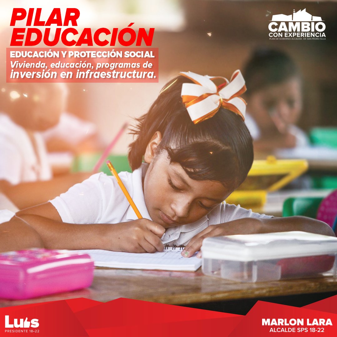 Una de mis propuestas es la educación, vamos a construir un futuro seguro para las nuevas generaciones, este 26 de Noviembre votemos por la experiencia. 
#ConMarlonSi