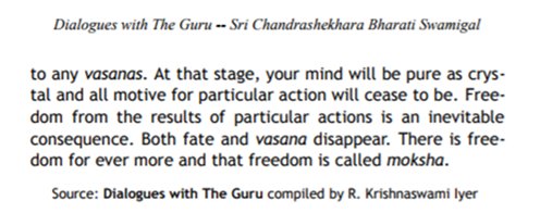 The AcArya answers the disciple and concludes the discussion by speaking about vAsana-s. //End