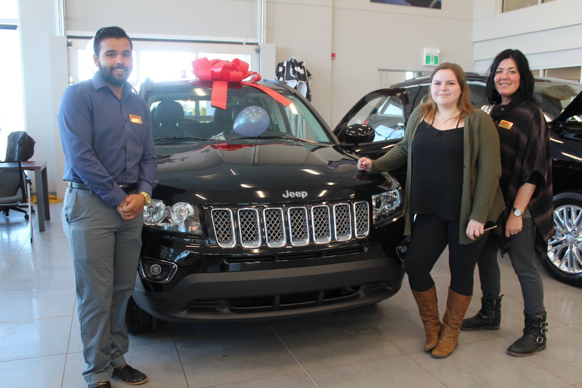 So exciting that we got to surprise Kallie on her birthday! She is absolutely going to love her new compass. With the leather interior, heated seats and 4x4 capabilities, her commute to school is going to be a dream! Enjoy your new ride Kallie, and Happy Birthday!
-Cody &amp; Connie