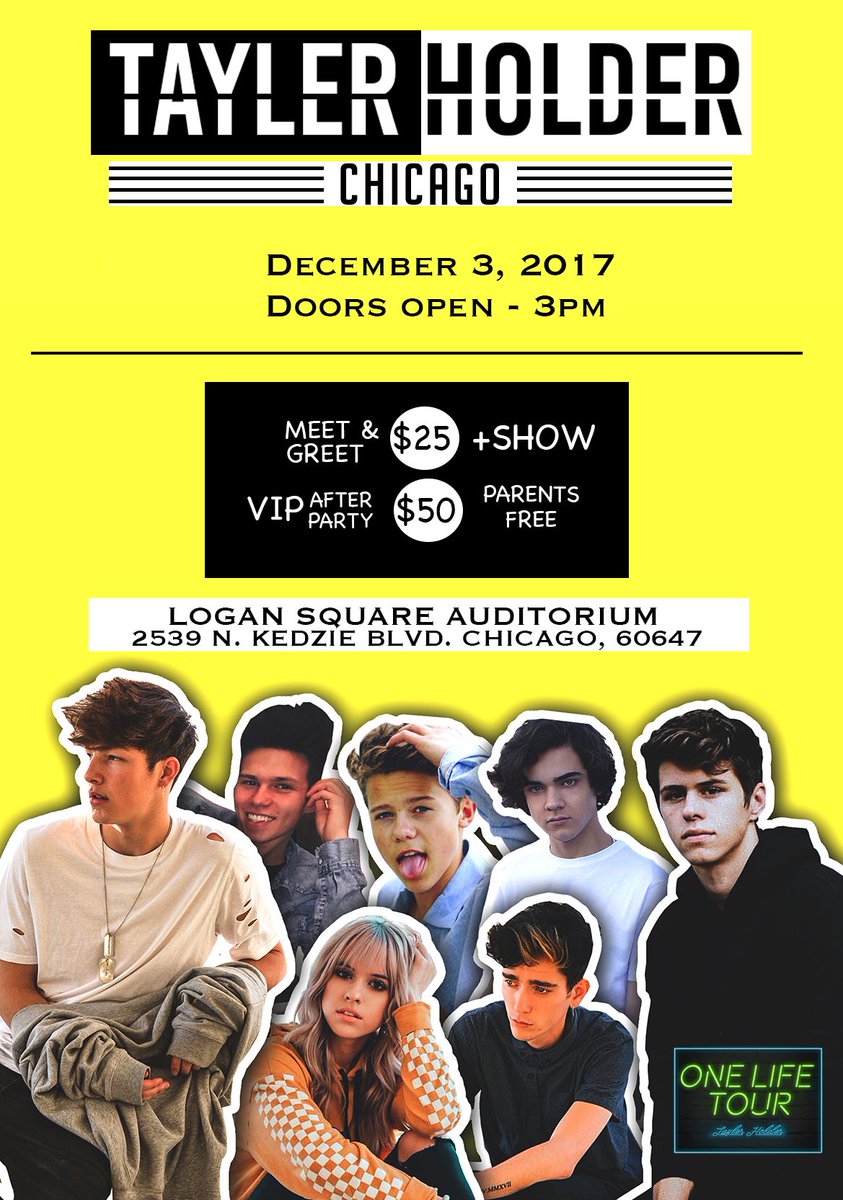 TaylerHolder's tweet photo. CHICAGO!! I️m coming to YOU and I️m bringing friends 😏 tickets are only $25!! Come meet me and some friends on December 3rd! Get tickets here ❤️ https://t.co/yjv3Wspaau https://t.co/dcS1ApJC76
