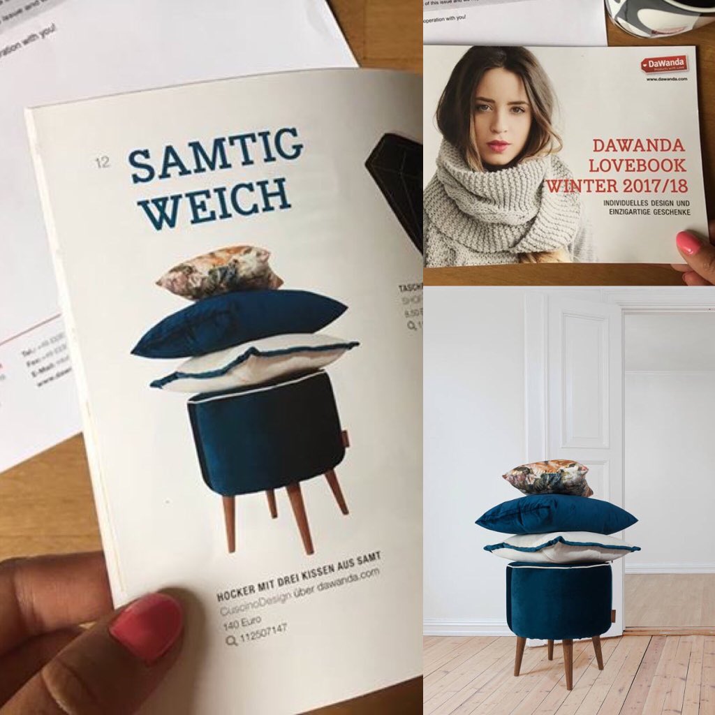 CuscinoDesign's tweet photo. Blue Velvet set.
Dawanda Lovebook Winter 2017/2018 βΊοΈ
I'm working on a similar set π€
#bluevelvet #velvet #set #dawanda #lovebook #winter2017 #pouf #footstool #ottoman #pillows #pillow #cushion #cushions #etsy #furniture #interiordesign #homedecor #handmade #cuscinodesign https://t.co/O3N8Lh03wO