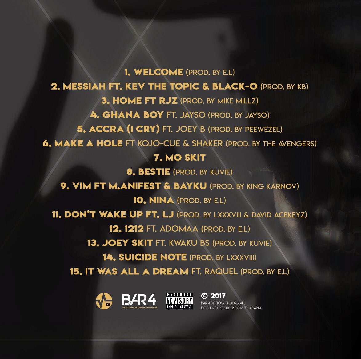 ShowbizPlug's tweet photo. #PlugUpdate @ELgh_  releases the official playlist for #BAR4 https://t.co/n2fsS7En0R