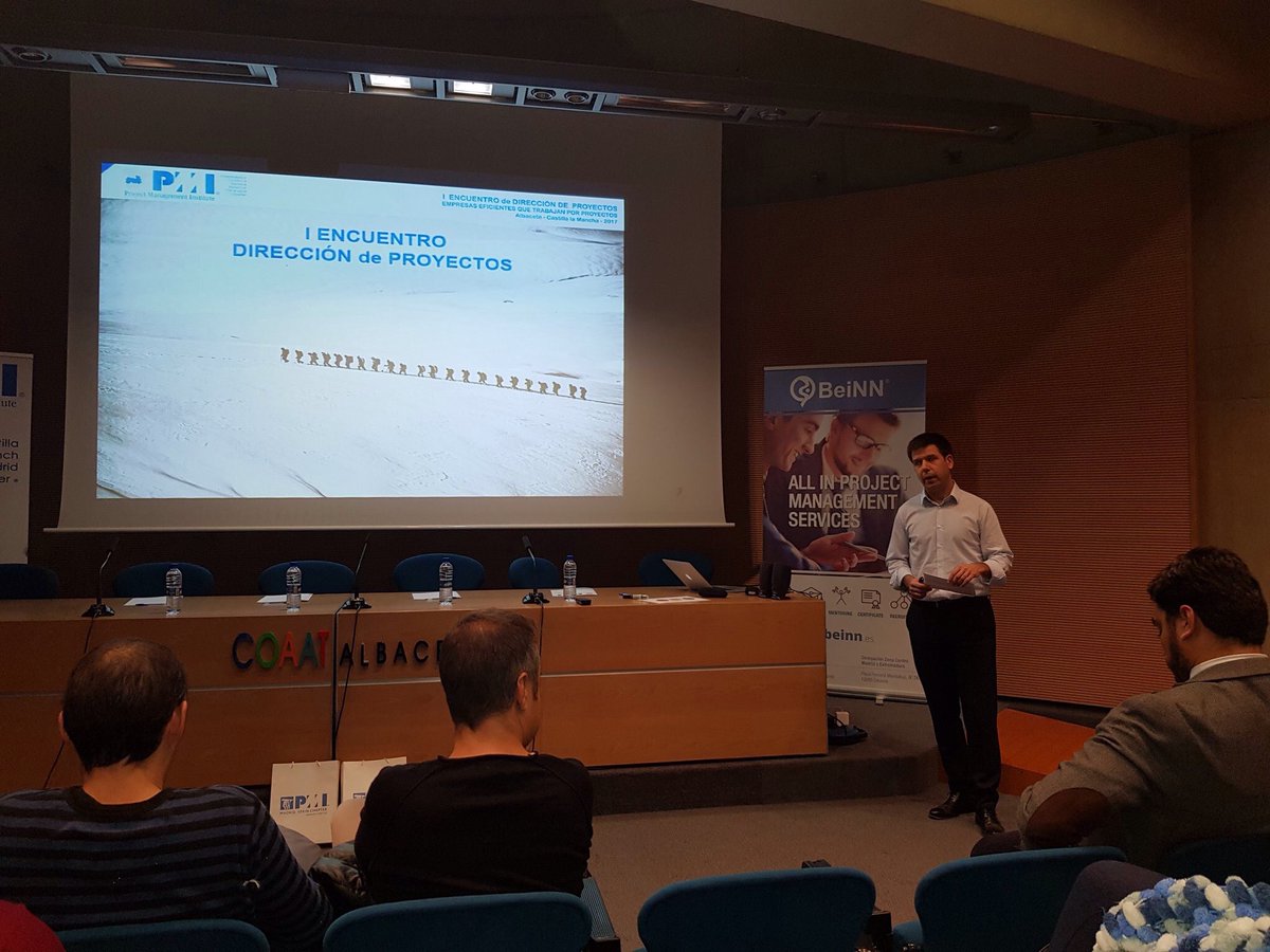 Daniel representando al branch de Extremadura y Castilla la Mancha del Capítulo de Madrid  en el I Encuentro entre Empresas que trabajan por Proyectos. #albacete <a href="/PMIMadridSpain/">PMI Madrid Spain</a> <a href="/CJPampliega/">Carlos Pampliega PMP</a>