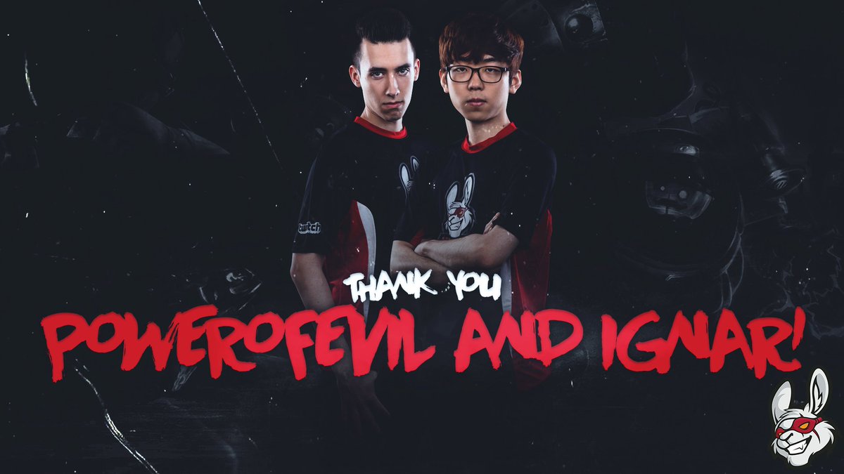 MisfitsGG's tweet photo. Today we are thankful for this past year and everyone with us for this journey
Two Misfits will not be heading into 2018 with us, thank you @PowerOfEvilLoL and @IgNarLoL for this year!
Good luck in your future endeavors :)
Read more >> https://t.co/KjzmlMO71u #TheHerd🐰 https://t.co/yvOgWWc9Gw