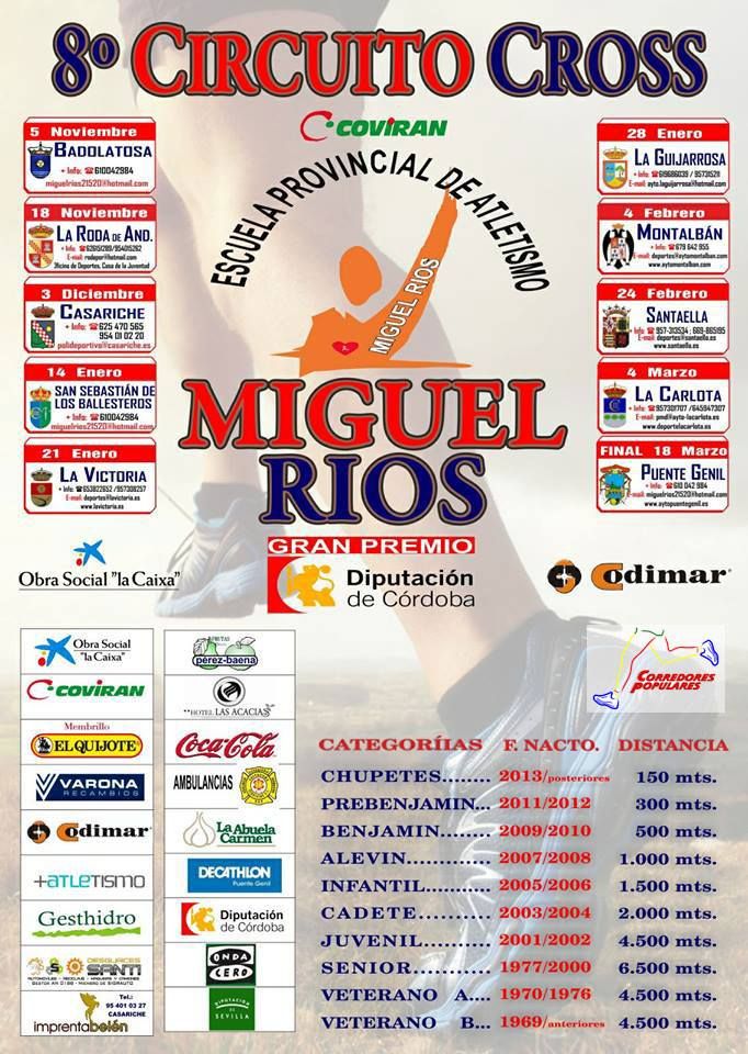 VIII Circuito Cross Escuela Atl. Miguel Ríos buff.ly/2iJOxoz #casariche 4.5k 3-DIC #pekecarreras
