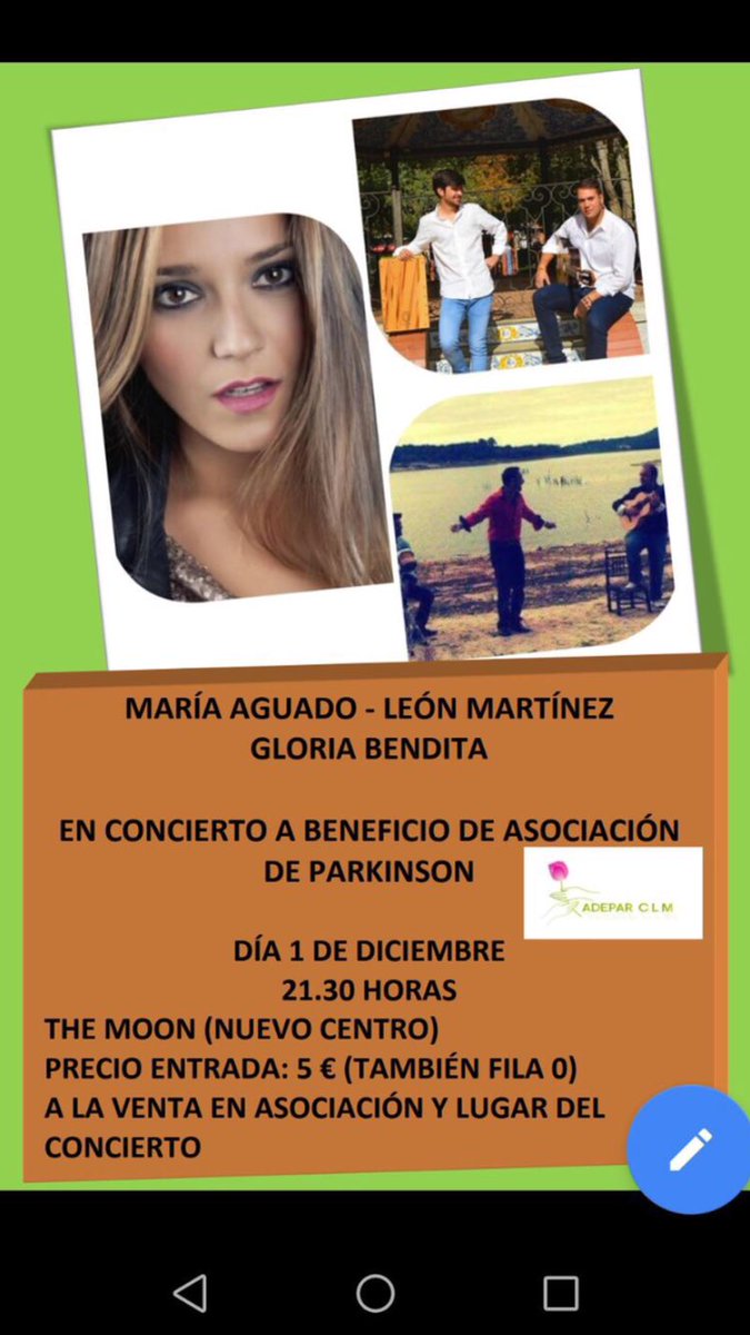 Mireya09050628's tweet photo. Vamos!!!! Todos a apoyar a Parkinson Talavera y a pasar una buena velada!! https://t.co/VzCmn0oXgh