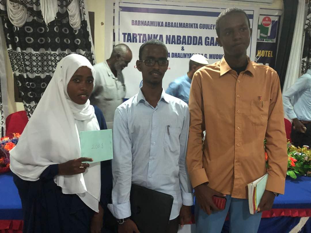 SenatorAbshir's tweet photo. I am honored to unveil the winners of the Peace Writing Competition I initiated in April as part of my Constituency Development agenda. 
The youth who participated in this exercise have demonstrated not only a writing prowess but also unflinching commitment to peaceful #Somalia https://t.co/wJJAxcuwSe