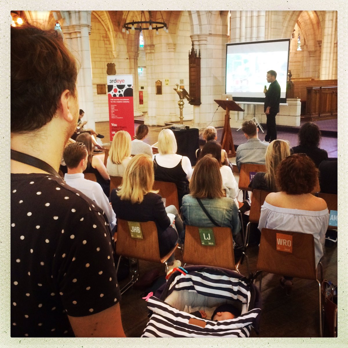 BobaMBaluchova's tweet photo. Tove Tui visitin local church @StMatthewsNZ for the very 1st time. #Pásiky musia byť! #mamyAdcery #cmAkl #ourAkl #creativeMornings #kiwiLife https://t.co/iP4N7xmdUf
