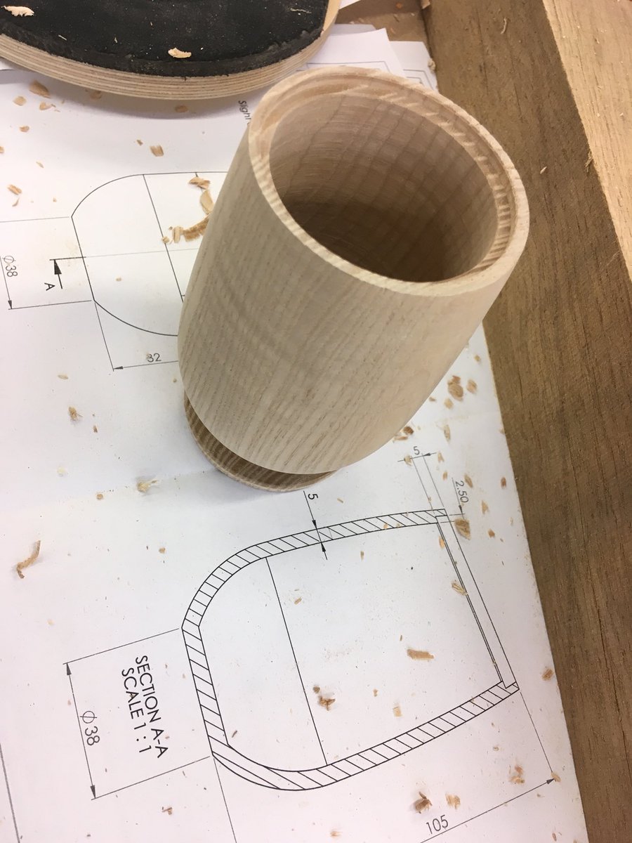 kerry_truman's tweet photo. ended up giving away one of my @homeofwooduk blanks to a student.. seems a shame seeing as it’s going to be painted..!? #needseconds 😝#productdesign https://t.co/CbL3XCF6E7