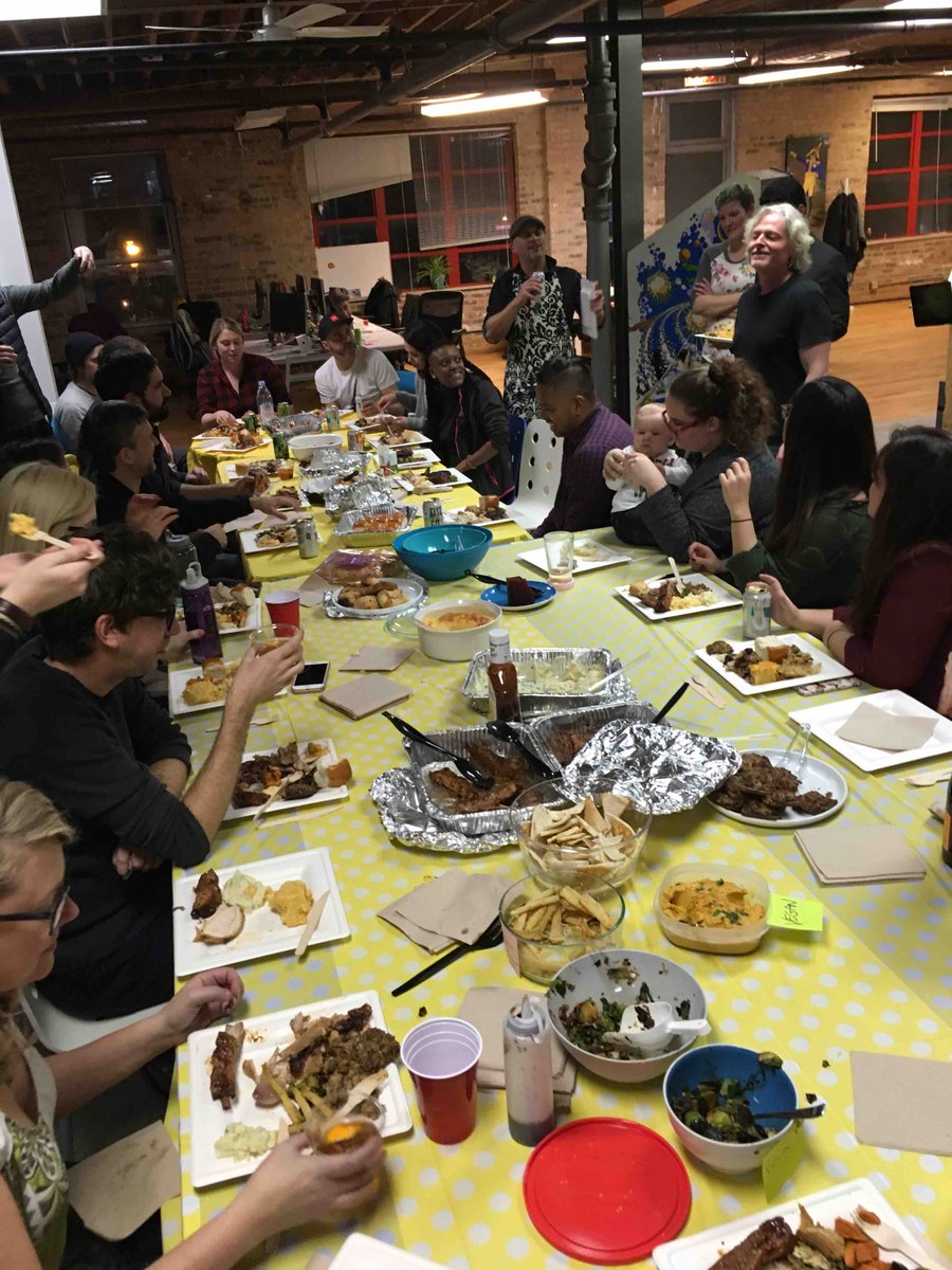 eightbitstudios's tweet photo. Happy #Thanksgiving to you and yours from us and ours! We’ve been #feasting for a week! #becausepie #grateful https://t.co/OJ571gf2va