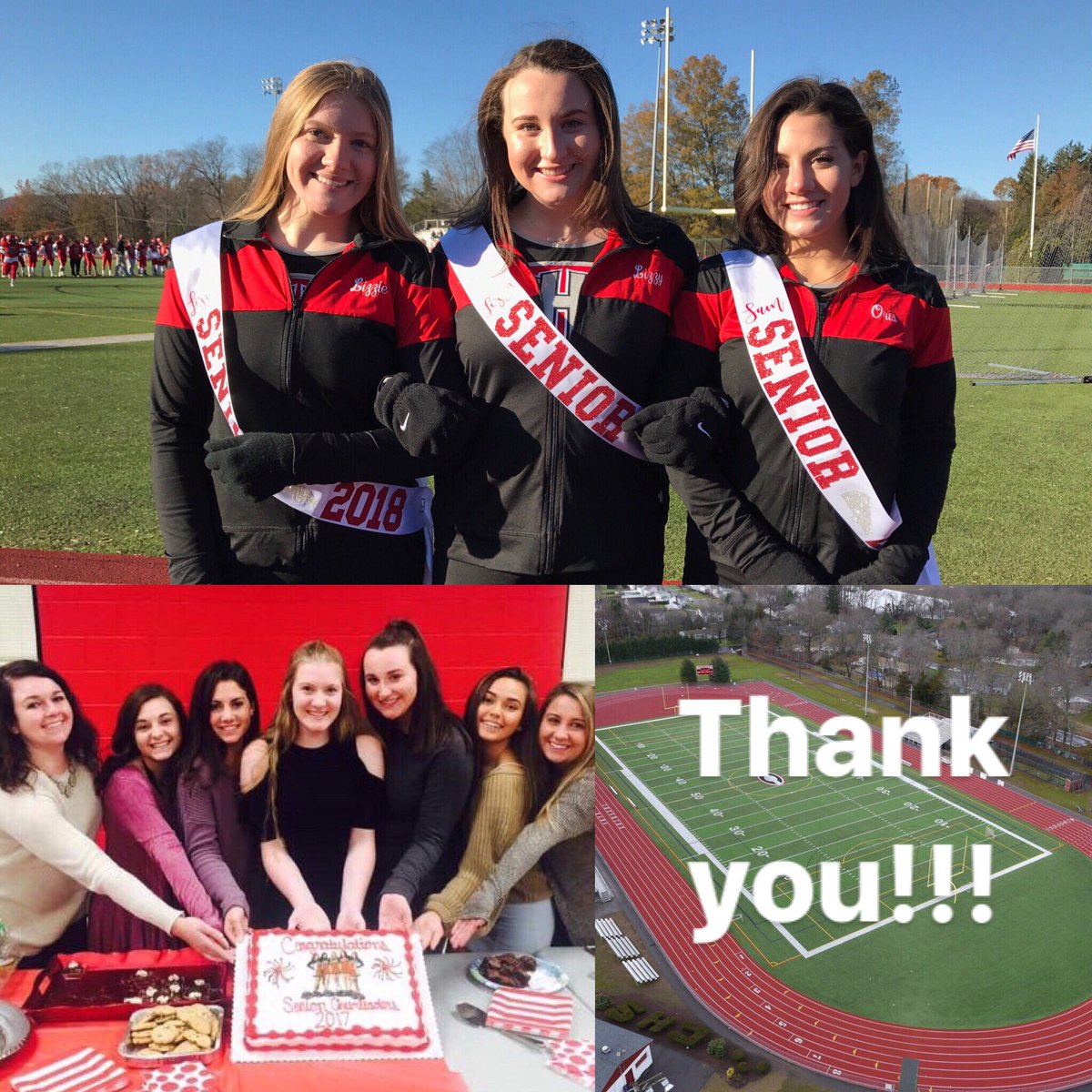 glederernews's tweet photo. Congrats to Cheshire cheerleading seniors on great careers! You will be missed! #cthsfb #ctcheer #thankyou https://t.co/MmkXJDfwf1