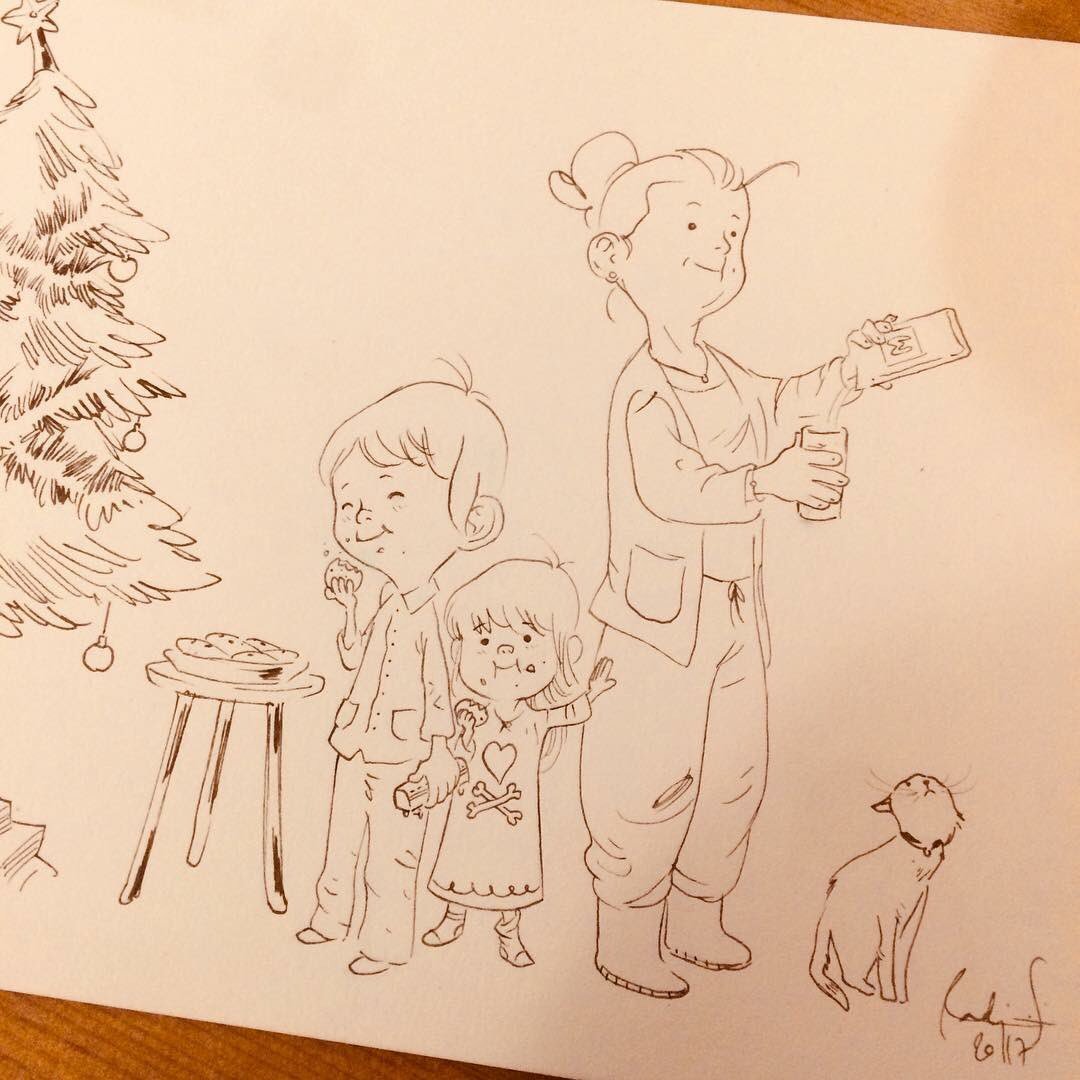 radjaart's tweet photo. Préparation de quelques cartes de vœux pour Noël... 
#xmas #greetings #card #xmascard #art #radjaart https://t.co/yj0hgR8QiM