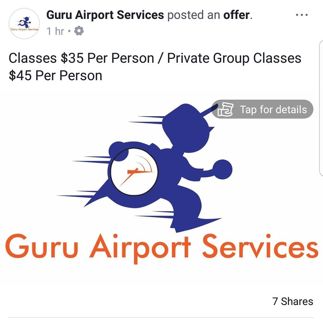 GuruAservices's tweet photo. Save and use this offer on our facebook page. Classes $35 per person / Private group classes $45 per person
Happy Holidays everyone!!
#offers #promotions #deals #airportservices #Houstonservices #Houstonairport #IAH #GuruAirportServices #holidays https://t.co/3v6MgLT6jC