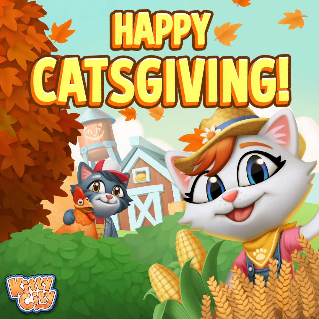🦃 Happy Catsgiving from Kitty City! 🐾 #Thanksgiving