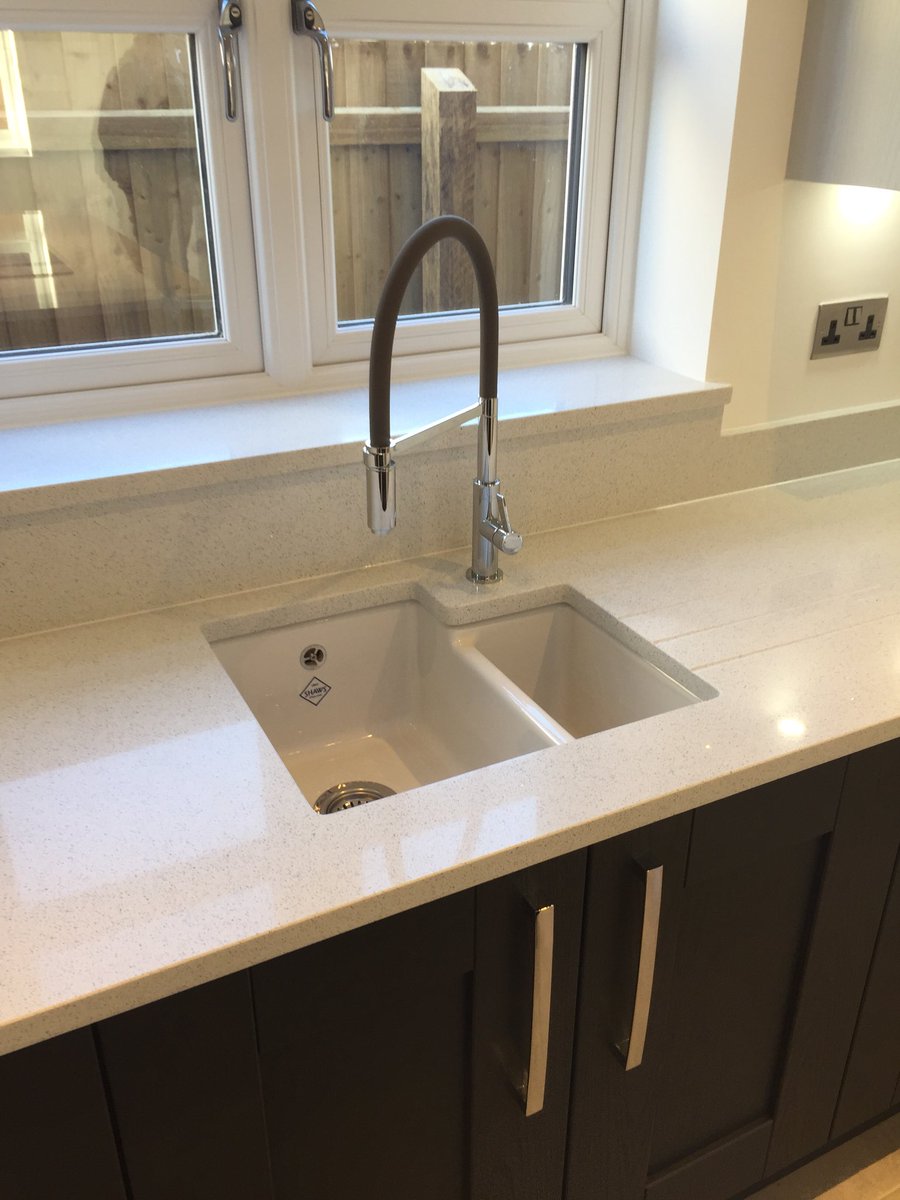 KBKITCHENS's tweet photo. Two tone grey shaker kitchen with @QuartzformsUK Worktops, @_BakeitYourself appliances, @ShawsOfDarwen sink &amp; @1810co tap by KB Kitchens. https://t.co/Vtc4UY93cK
