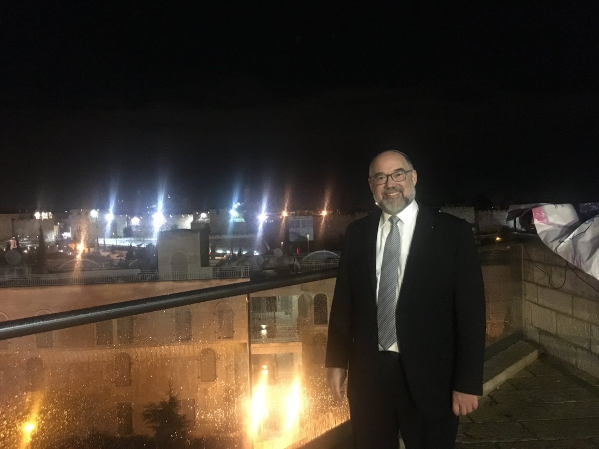 matanky's tweet photo. At the ICJA 75th reunion in Jerusalem. Look carefully to the left - ICJA logo on walls of the Old City https://t.co/Pv9x2a1vdm