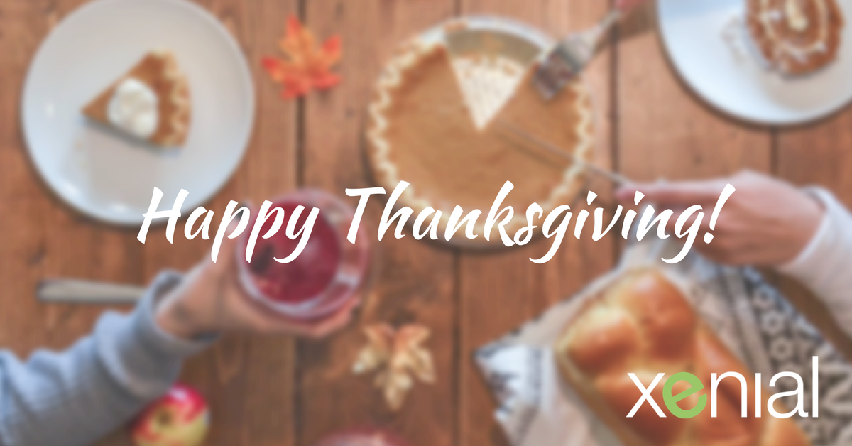Today, we #GiveThanks.

Happy #Thanksgiving from all of us at Xenial 🦃