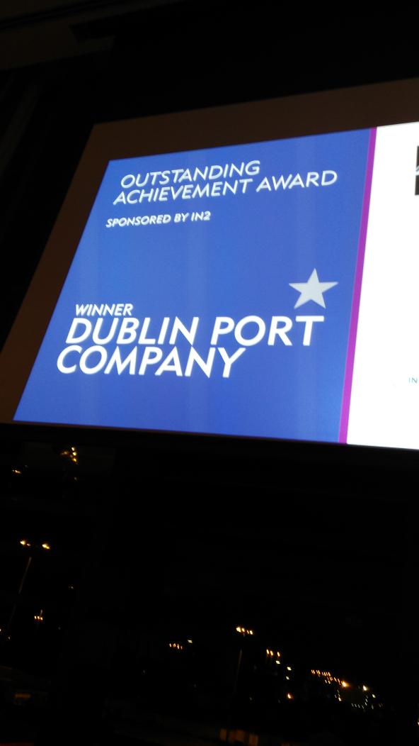 AileeshCarew's tweet photo. Congrats to Eamon O Reilly and Dublin Port Co for outstanding achievement award. #DBFAwards https://t.co/p3D7i1mXea