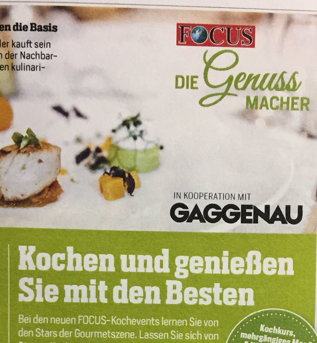 Beate_Schindler's tweet photo. Die Reise des guten Geschmacks geht weiter: #FocusGenussmacher mit Deutschlands jüngster Sterne-Köchin #Julia Komp am 18.12. in #Muenchen https://t.co/79j6LCXVho