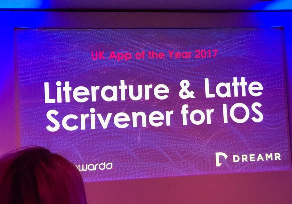 Congratulations <a href="/ScrivenerApp/">Scrivener</a>, richly deserved. #UKAppAwards