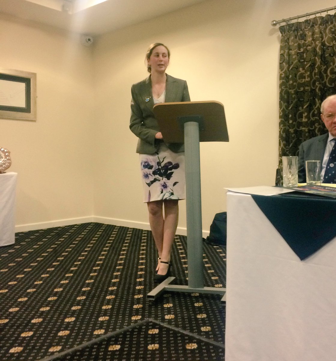 DevonYFC's tweet photo. Bryony Berry, club member @KennValleyYfc and Chairman @SouthWestAreaYF gives a SWA report to the members #DevonYFC https://t.co/E8WndPYX2Y