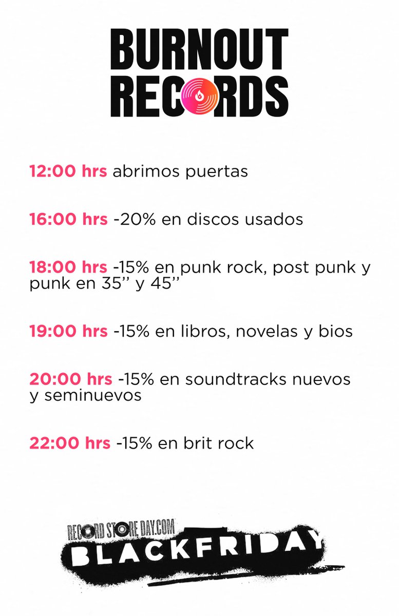 RSD_MEX's tweet photo. Checa los horarios y las promociones que #BurnoutRecords tendrá este 
#RSDBF17 🏴

¡Querétaro celebra #RSDMX🇲🇽! 

¡Apoya a tu tienda local! https://t.co/RDrOjazpqc