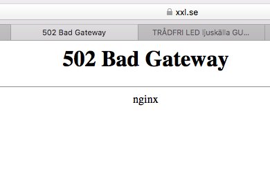 Bobby_de_Moda's tweet photo. I guess this is what happens when IT underestimate server load on good deals?
#blackfriday #http502 #fail #xxl #overloaded https://t.co/5ArSkTtZt3