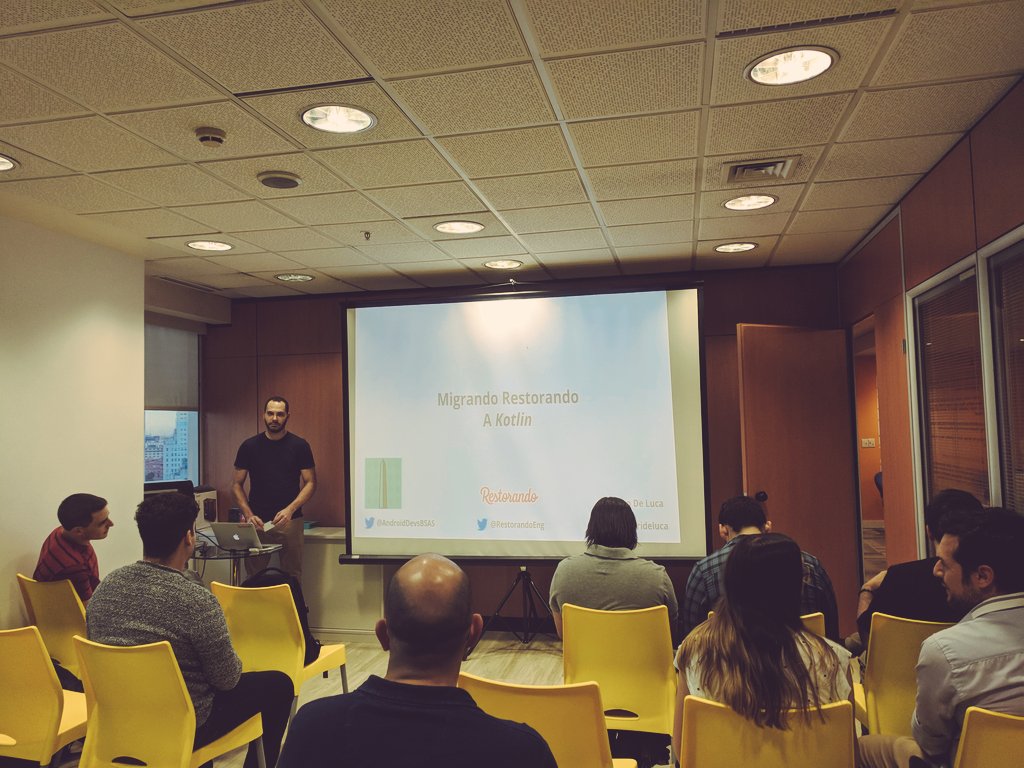AndroidDevsBsAs's tweet photo. Dejando todo listo para "Migrando Restorando a Kotlin" 💁 https://t.co/2tGXctMFeo