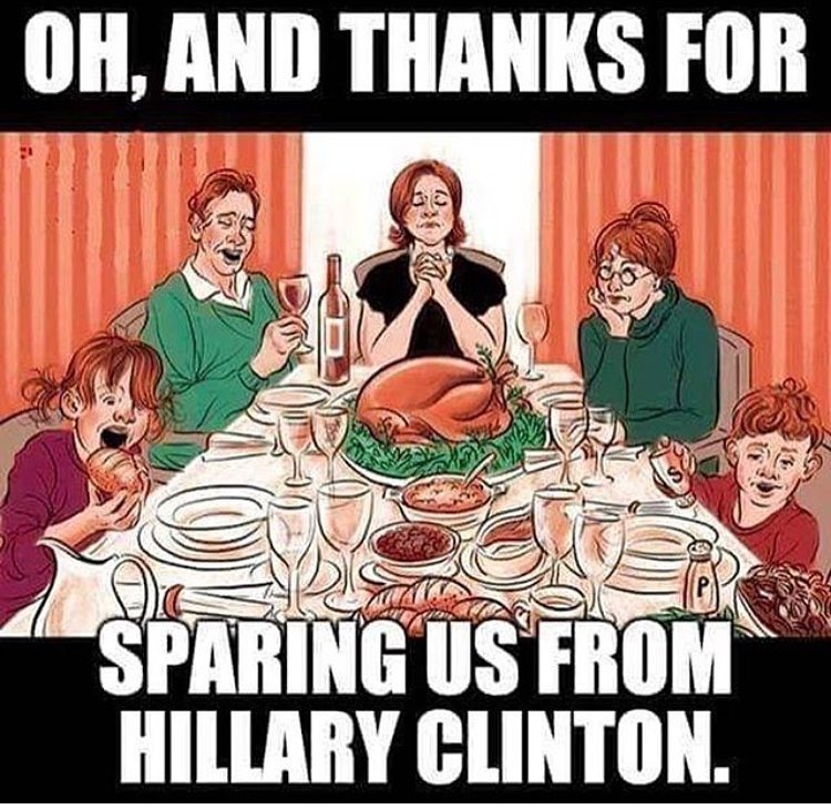 CharuSan93's tweet photo. #HappyThankgiving #HillaryNotPresident https://t.co/xx4FdGZKC7