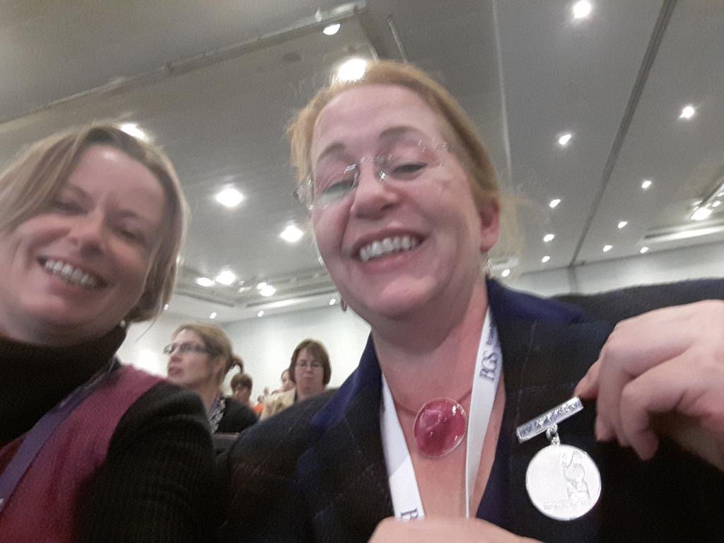 LaterLifeTrain's tweet photo. Thanks all for your lovely comments. Hugely proud to be the 3rd recipient of the @GeriSoc Marjory Warren Lifetime Achievement Award in their 70th Anniv Yr. Lots more to do though ;) #sitless #movemore #strength #balance #fallsprevention #motivation @CaledonianNews @GCUResearch https://t.co/NHIBS03jgk