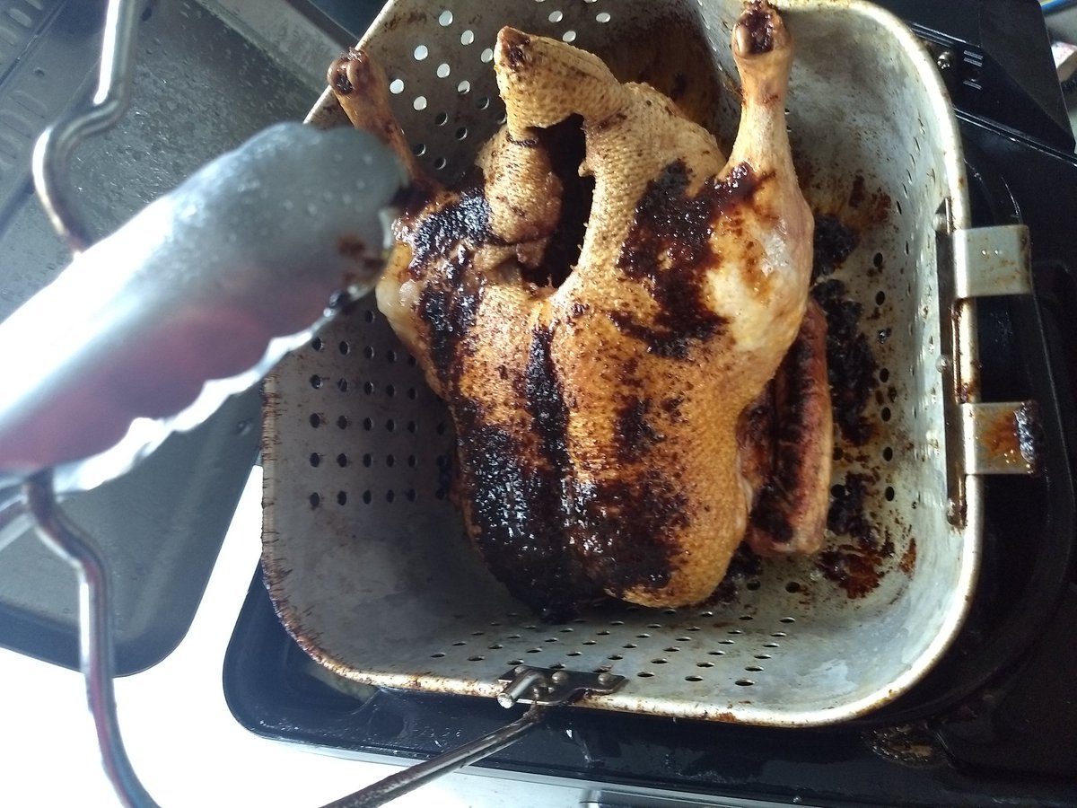 Red___Leader's tweet photo. DEEP FRIED THANKSGIVING DUCK 😂😂😂 https://t.co/TzzwVXlzE9