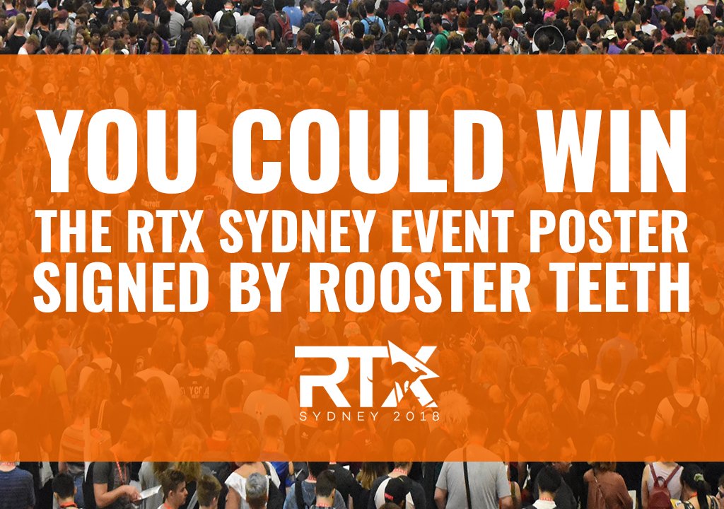 RoosterTeethANZ's tweet image. BLACK FRIDAY PROMO

$10 OFF WEEKEND PASSES
$5 OFF DAY PASSES

24 HOURS ONLY AT RTXSYDNEY.COM

USE CODE “RTXBLACKFRIDAY” AT CHECKOUT

ANYONE WHO HAS A TICKET BY 9AM SATURDAY COULD WIN