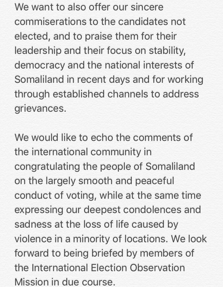 SDoughtyMP's tweet photo. Our cross-party statement on behalf of @AppgSomaliland congratulating @musebiihi on his election to @SLPresidency and praising all candidates and the people of #Somaliland - we look forward to working with the new President! @SomalilandinUK https://t.co/Mt2GgRsv0A
