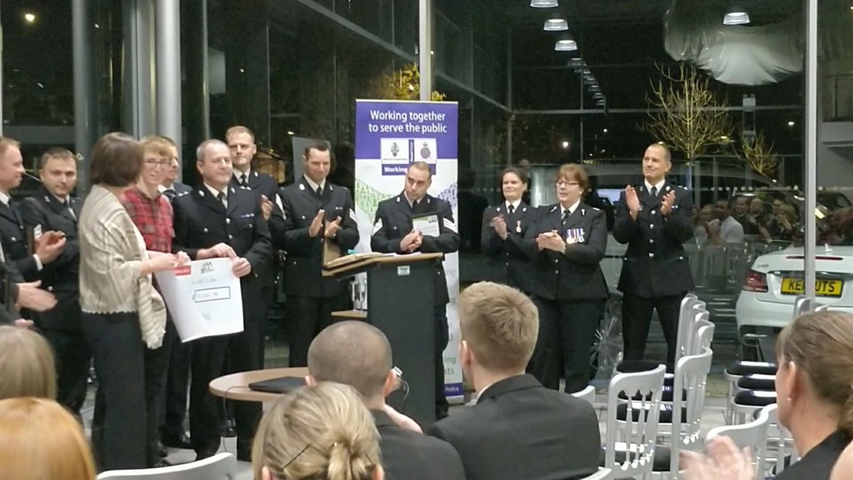 BaggysBimble's tweet photo. Presenting the massive (literally) cheque to Fiona &amp; Jake tonight at the Ops Policing Awards night. Thanks to everyone who made this possible, friends we have met &amp; friends we havent who have all been so generous. @PaulStewartBut1 3Peaks4Paul @AllianceOpsDept @PSMirandaDalton https://t.co/UHogyqOxxw