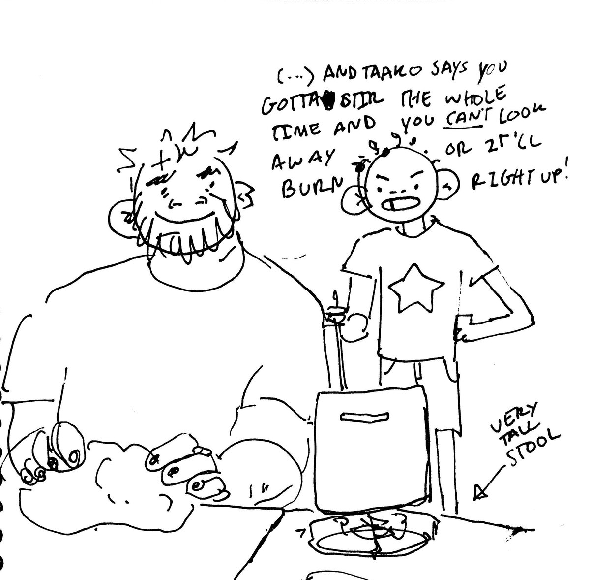 MagsAndAngo's tweet photo. Papa likes making bread, and Taako taught me how to make stew! https://t.co/SfIgfIGIAa