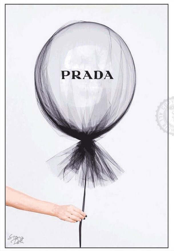 Funcy Art No Twitter プラダ 大人気 Pradaの文字がオシャレに入ったバルーンモチーフのアート 大人女子の心をくすぐる 飽きのこないいつまでも飾って置きたいアート作品 Prada パロディ オマージュ アート インダストリアル インテリア ポスター