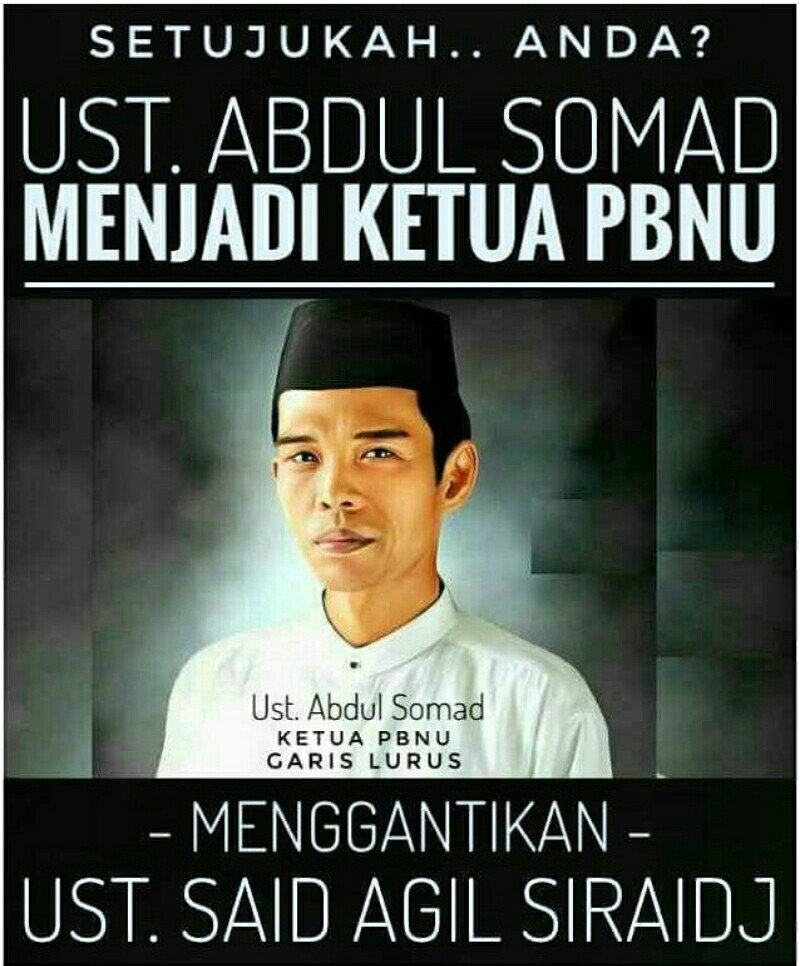 Nyok ikut Polling ala Emak Militan ;

Setujukah Anda ?
Ustadz KH Abdul Somad, Lc MA 
Menjadi Ketum PBNU menggantikan Ustadz KH Said Aqil Siradj 

Vote 👇
RT = SETUJU
LIKE = Tetap SAS, jangan diganti