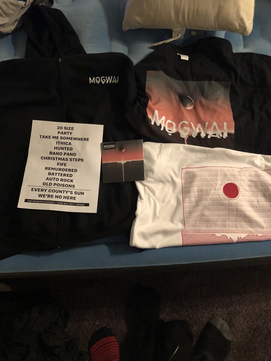 radiodeft's tweet photo. Some souvenirs form last night @mogwaiband we didn’t see any poster at the merch Stan🤔🤦🏻‍♂️🤦🏻‍♂️ https://t.co/T2UkdYVQ4C