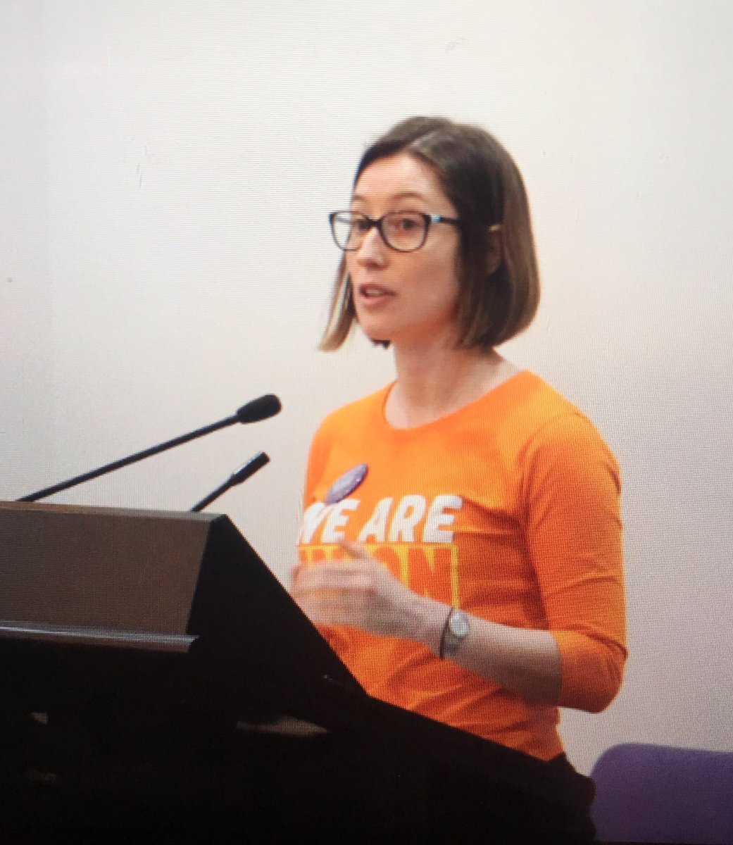 VicUnions_Women's tweet photo. Union Women organiser Jodi Peskett speaking to the Stop GV at Work Campaign overview for 2018. #StopGVatWork #16DaysofActivism @j_pesk https://t.co/ZL5I6QZxVu