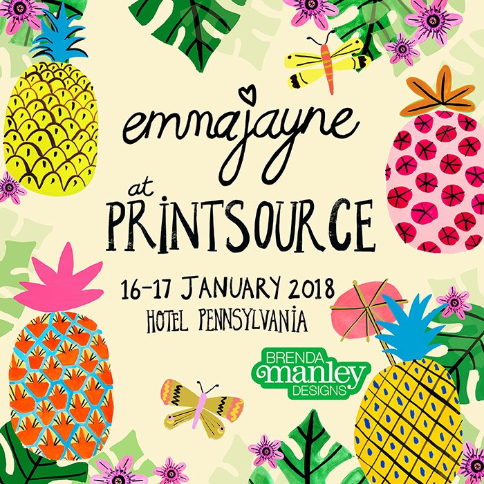 emma_j_designs's tweet photo. I'll be exhibiting at Printsource by my lovely agent @brenda_manley @PrintsourceNY #printsource #illustration #illustrators #artlicensing #freelancers #freelancer #NewYork https://t.co/Cc2dRVPwiA