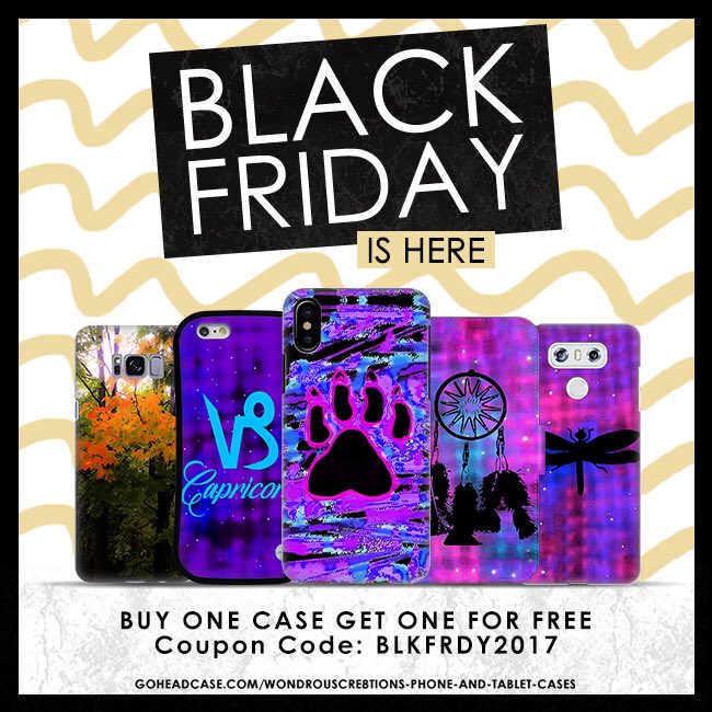 Starting NOW! Buy 1 case, get 1 FREE on <a href="/goheadcase/">Head Case Designs</a>! Get yours here: goheadcase.com/en-GB/Wondrous… #phonecases #blackfriday2017 #holidayshopping2017