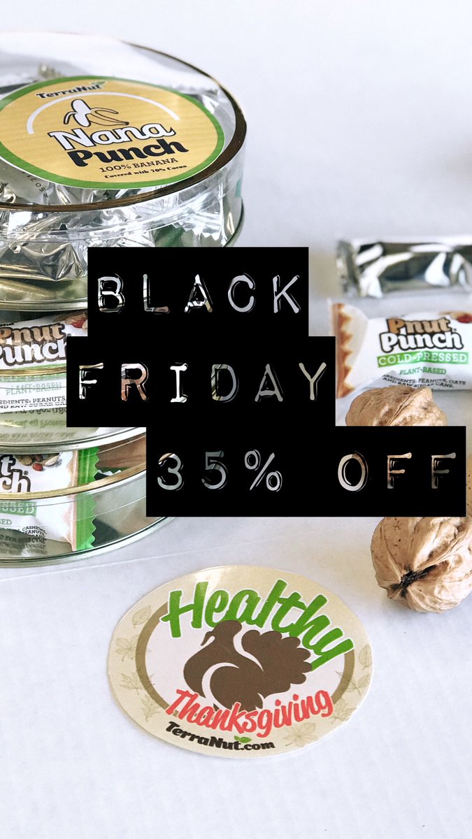 CLYD3SHELT0N's tweet photo. Black Friday at TerraNut Starts Now! Grab a Limited Edition Holiday Gift Set (while supplies last) and take 35% OFF your Entire Purchase with Promo Code: BLACKFRIDAY
https://t.co/mvpYlvpZnm
offer expires 11/25/17 at 11:59pm ET
#HealthyHolidays #TerraNut #BlackFriday https://t.co/BozXVpcy29