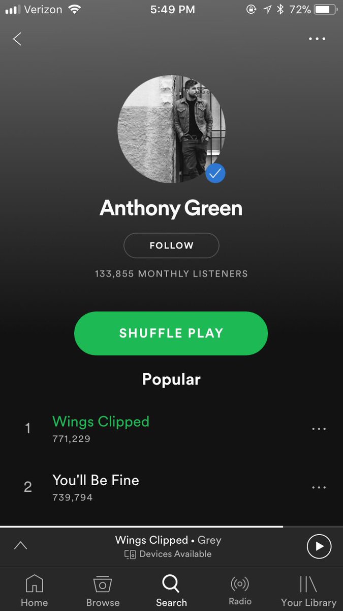 phlipwiltz's tweet photo. @AnthonyGreen you should check the top song under your profile. I think they fucked it up https://t.co/3UUaDkBjyB